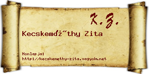 Kecskeméthy Zita névjegykártya
